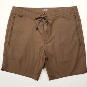Roark Layover 2.0 Short Mens 38 Brown RS288 Cotton Nylon Stretch Travel Shorts